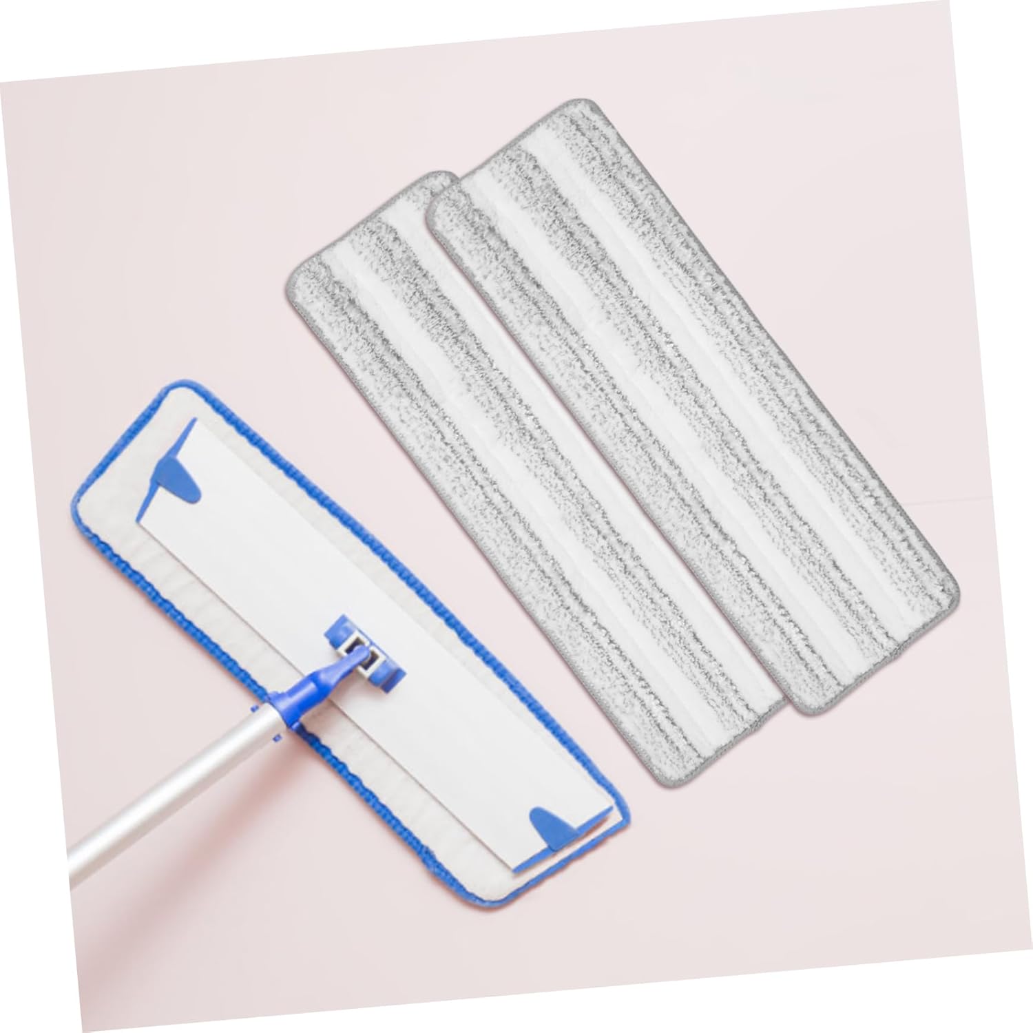 Ipetboom 2pcs Thickened Flat Mop Pads Reusable for Hardwood Tile