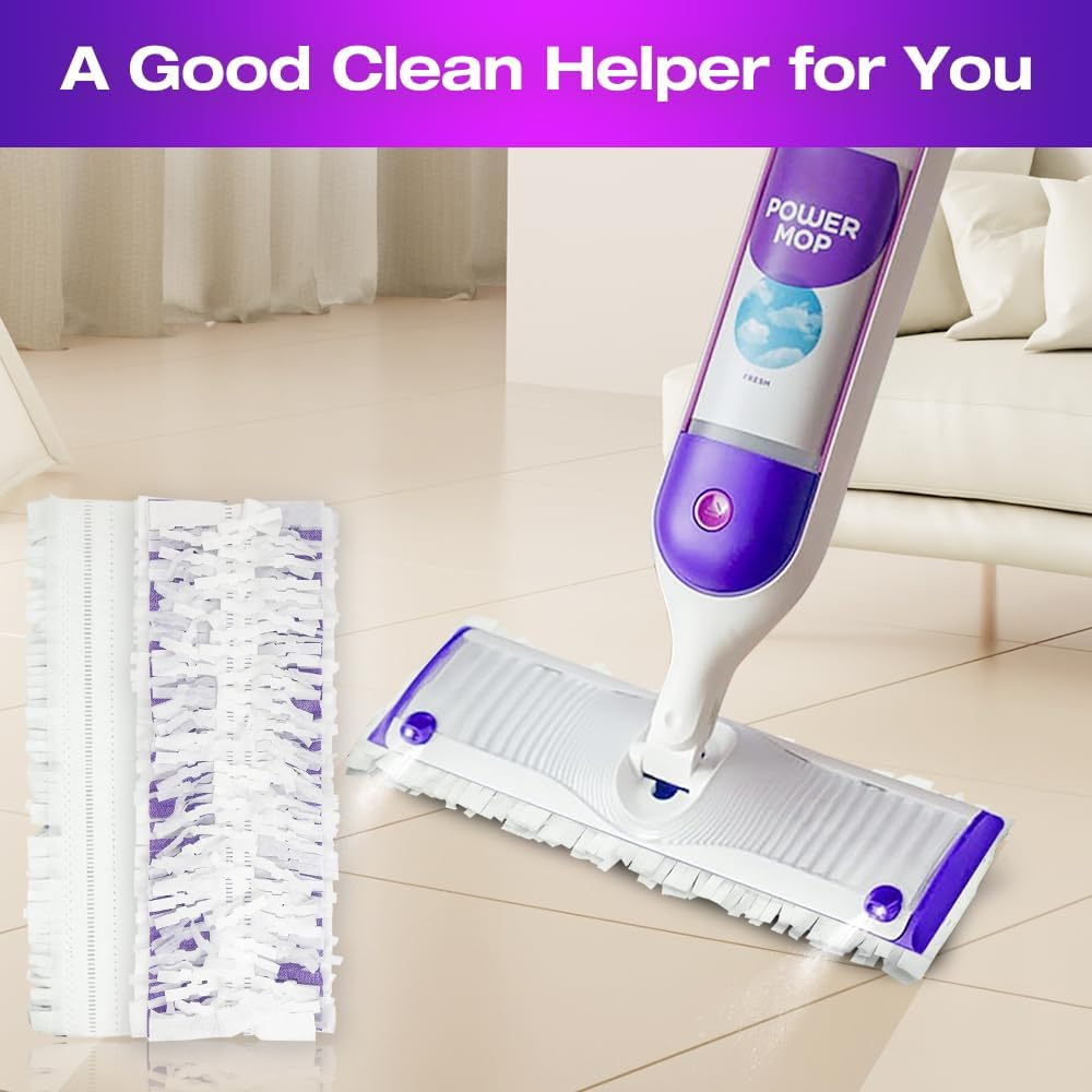 Home Times 10 Reusable Mop Pads for Swiffer Power Mop