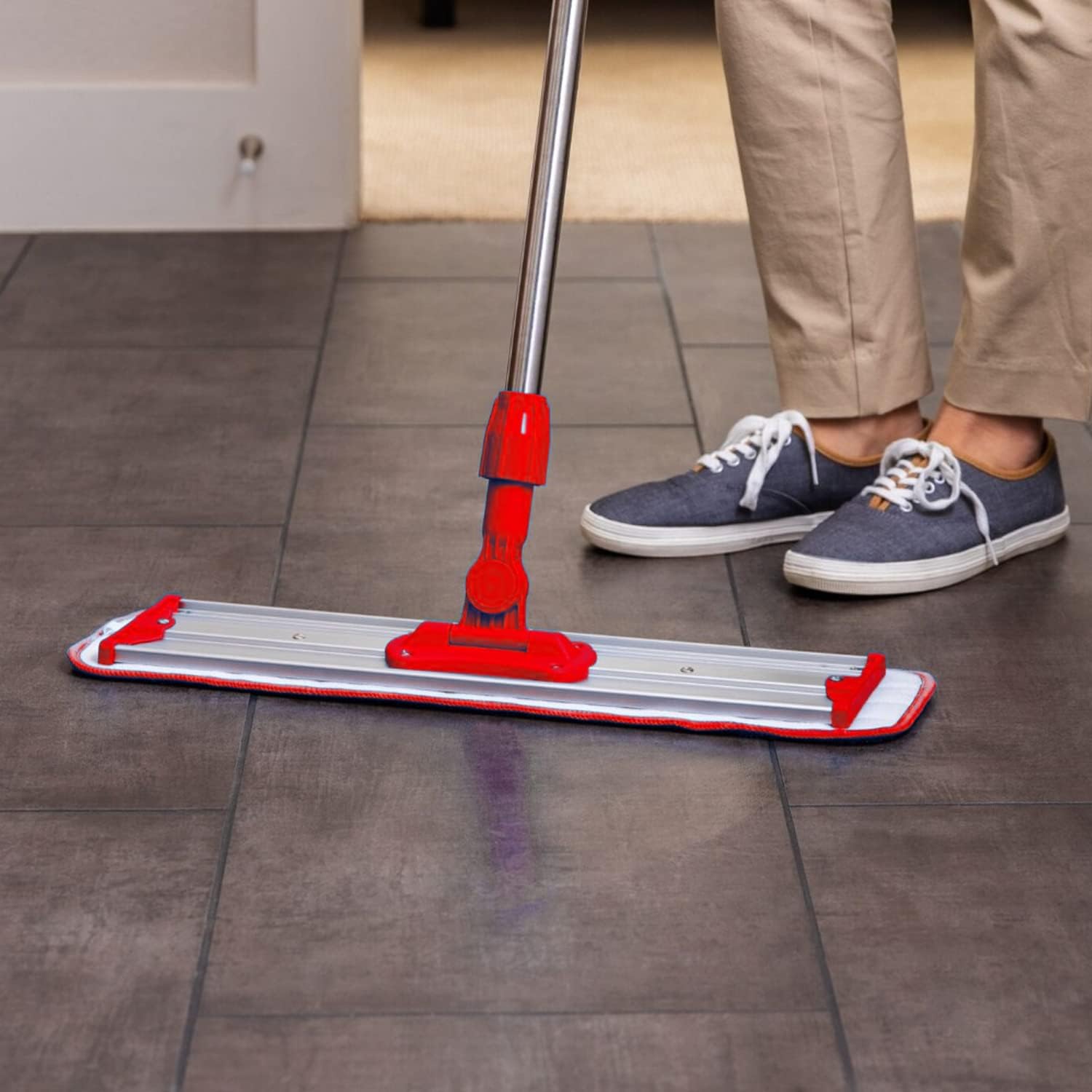 Ailelan Microfiber Mop Pad Replacement 6 Pack Red