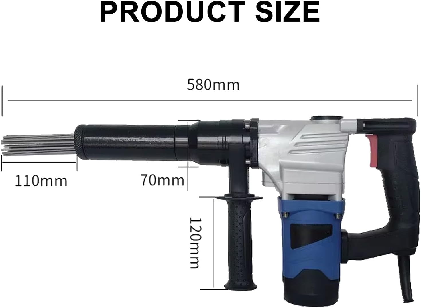 1100W Electric Needle Scaler for Rust and Paint Removal 1