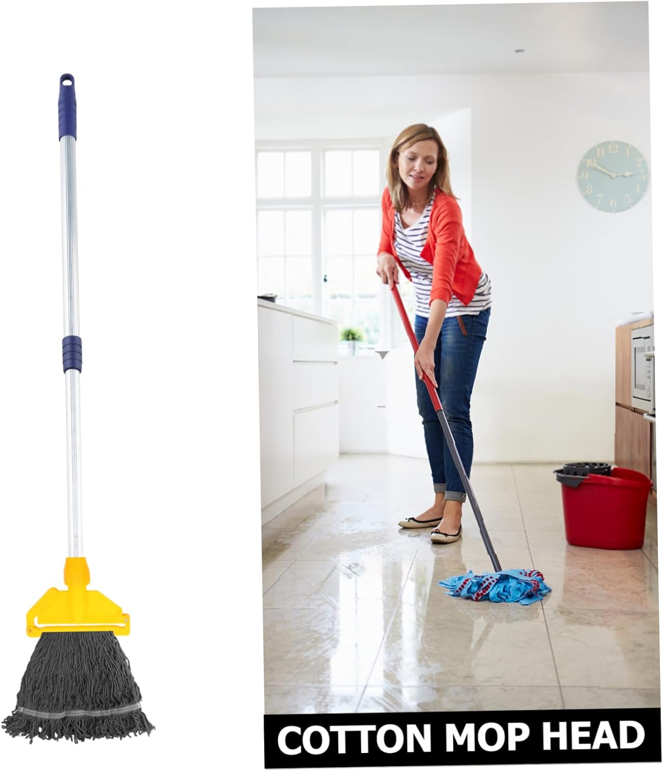 2PCS Detachable Mop Clip for Easy Replacement and Efficient Cleaning