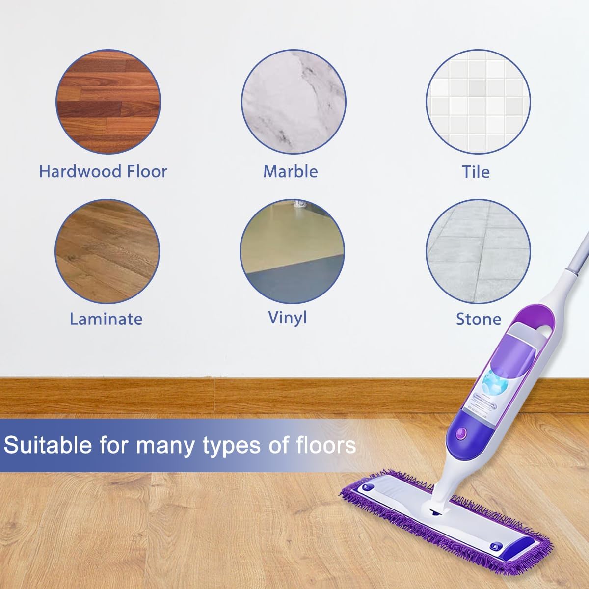 Diteje 5 Pack Replacement Mop Pads for Swiffer PowerMop 1