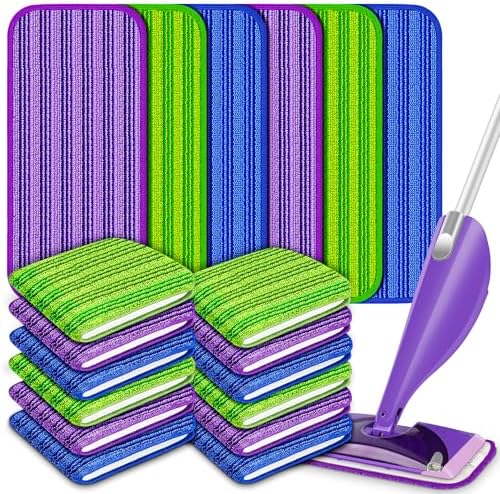 18 Pack Reusable Mop Pads for Swiffer Wet Jet