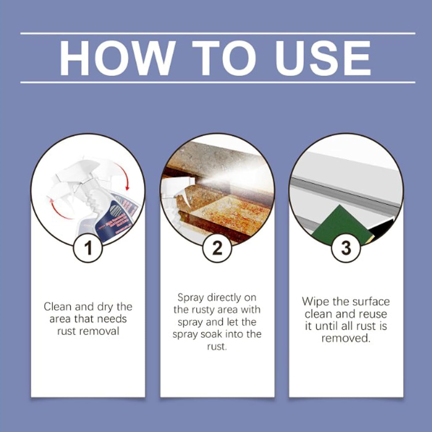 Heavy-Duty Metal Rust Remover Anti-Rust Converter Spray