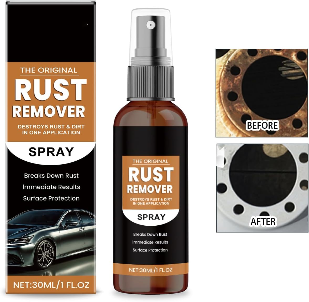 2025 Upgrade Rust Remover Spray for Metal and Car Scratches