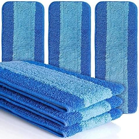 Bryquelin 6 Pack Microfiber Mop Pads for Hardwood Floor