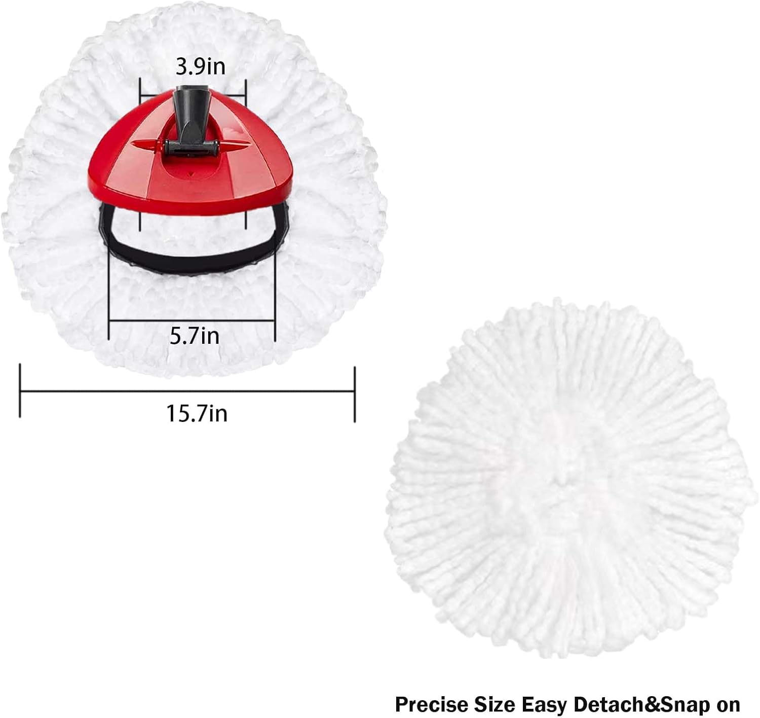 FOOKCIAN Spin Mop Refill Head Microfiber Deep Clean Machine Washable