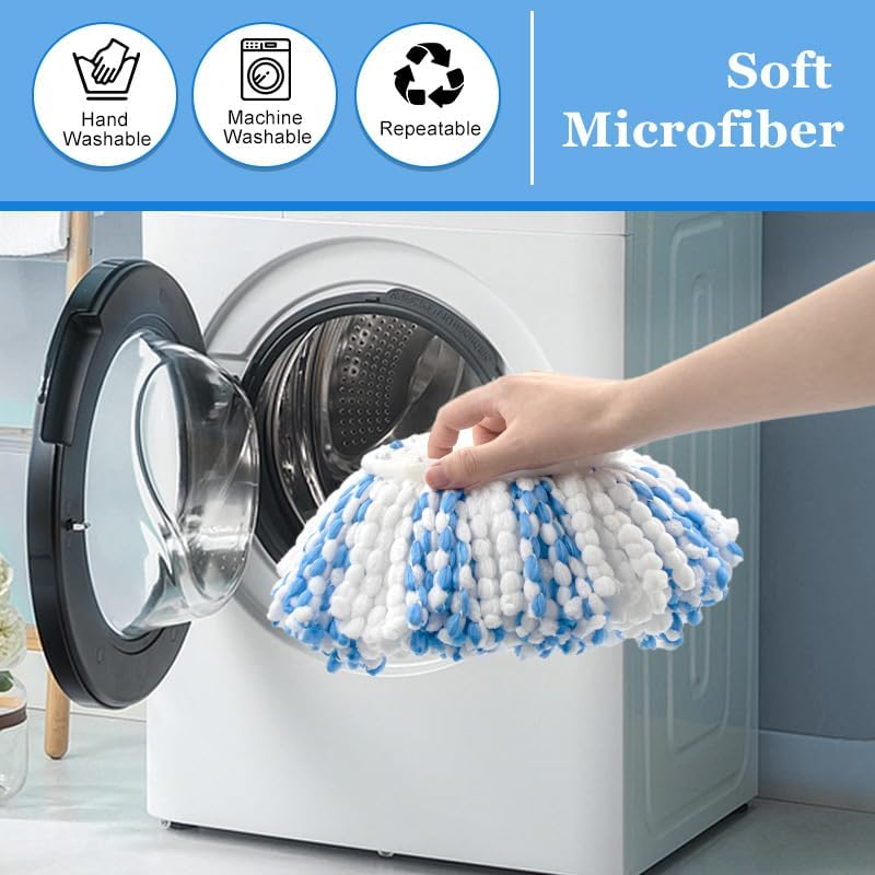 Funtin 2-Pack Mop Replacement Heads for Ocedar EasyWring Spin Mop System