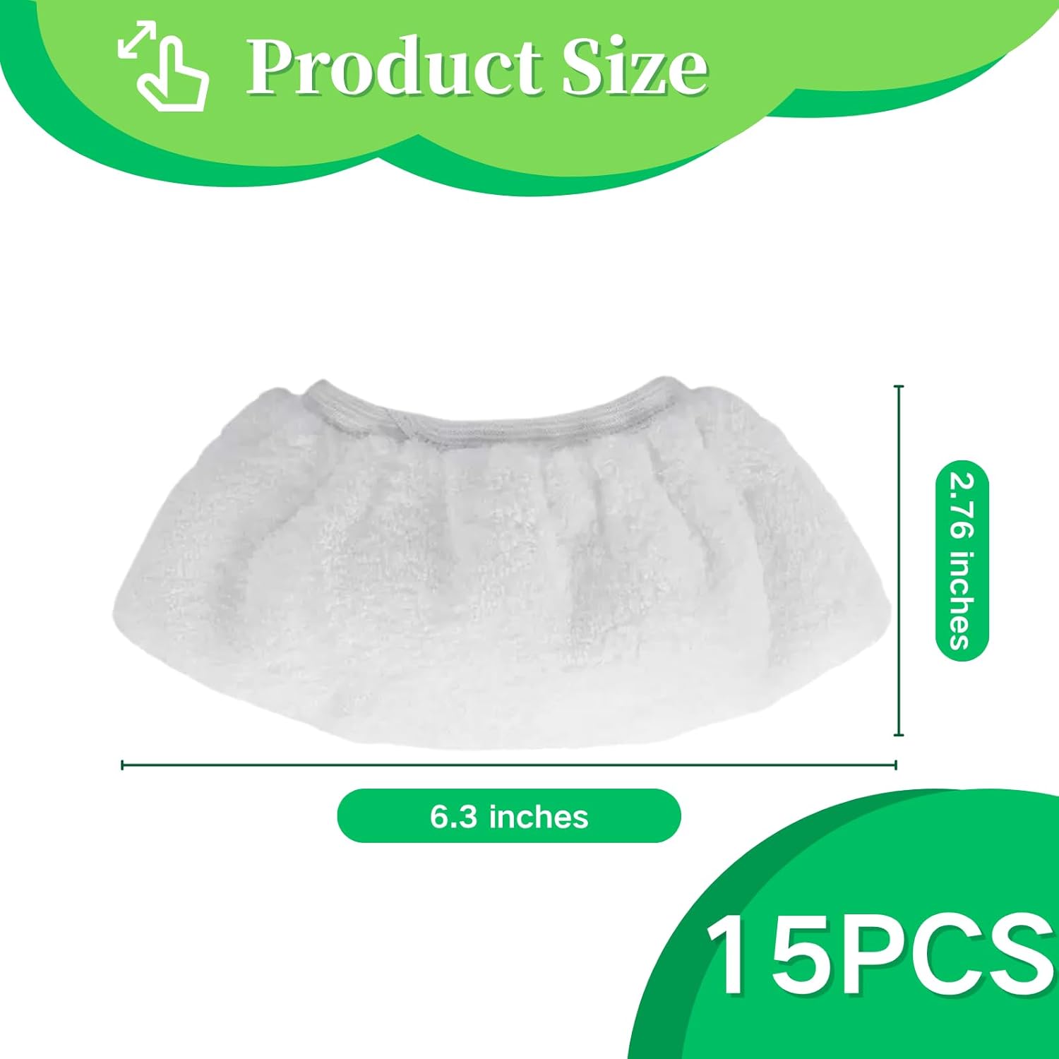 Cayton Steam Mop Pads 15PCS Reusable Universal Cleaner Attachments