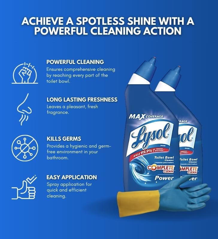 GROVE Fresh Scent Toilet Cleaner 24 oz with Gloves Bundle