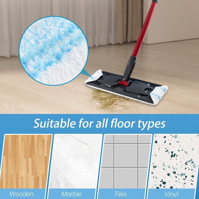 Rinakou 2 Pack Reusable Mop Pads for H2prO System