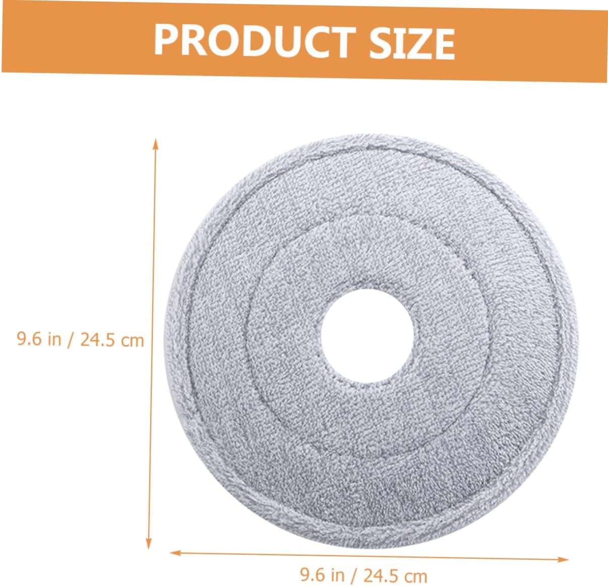 2Pcs Round Mop Replacement Heads for Hardwood Tile Floors
