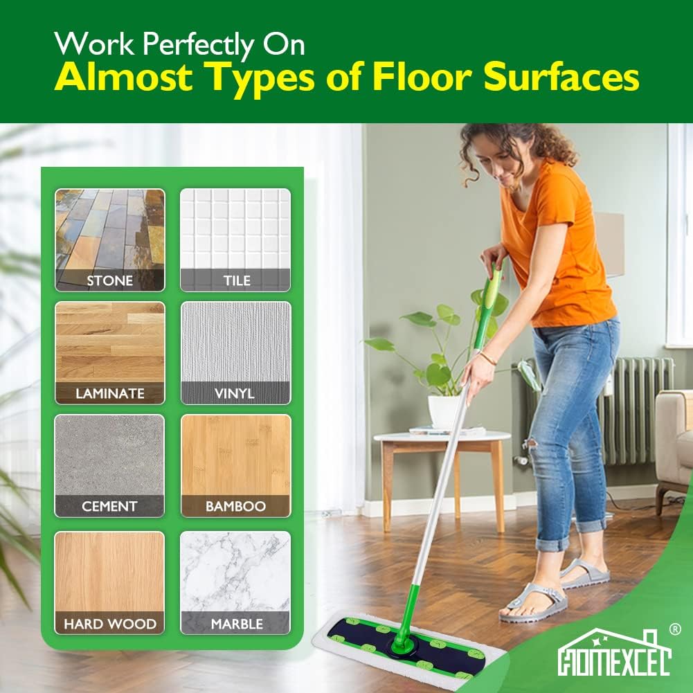 HOMEXCEL Reusable Microfiber Mop Pads - X-Large for Swiffer XL