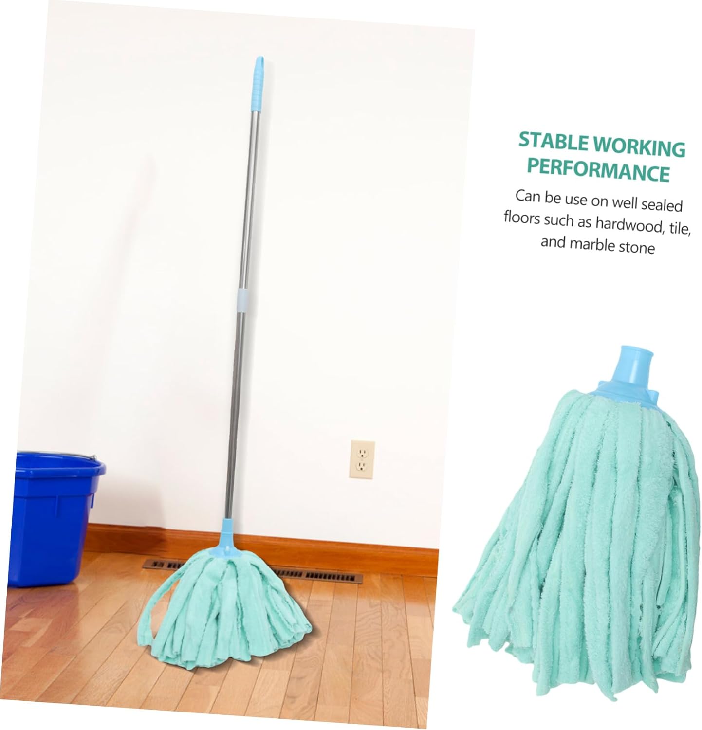 PACKOVE Reusable Mopping Head for Wood Tile Marble