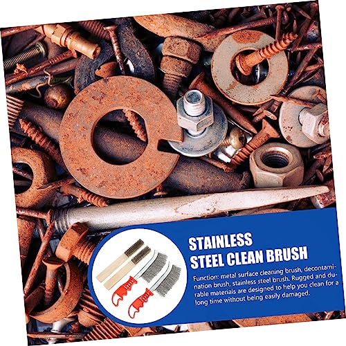 OKUMEYR 4pcs Stainless Steel Rust Removal Brush Set