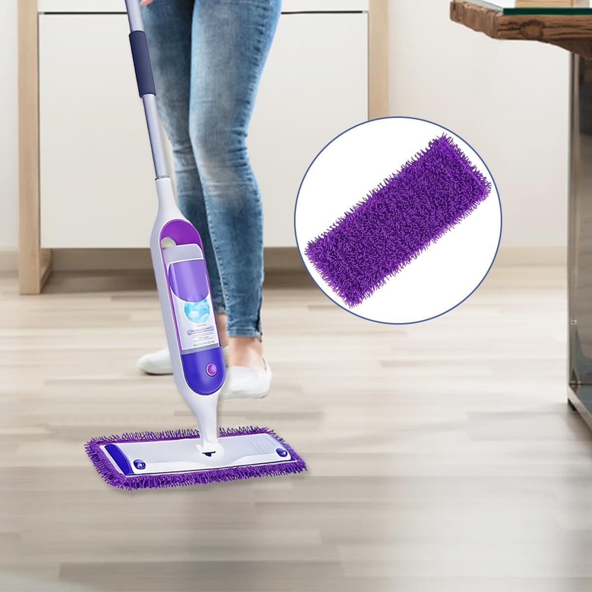 Diteje 5 Pack Replacement Mop Pads for Swiffer PowerMop 1