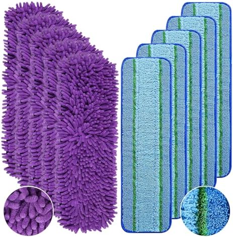 10 Pack Microfiber Mop Pads for Bona Washable Reusable