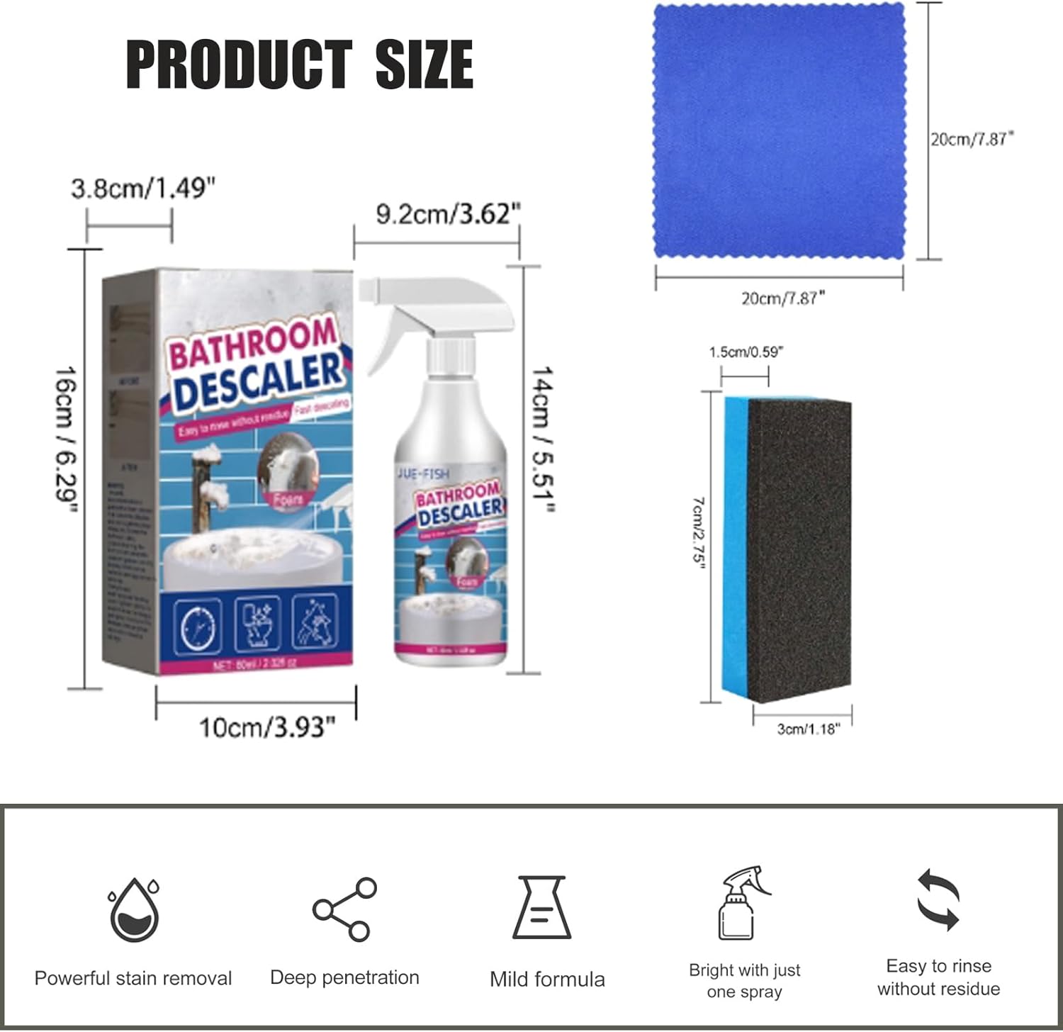 KAWATANI All-Purpose Bathroom Descaler Foam Cleaner 2