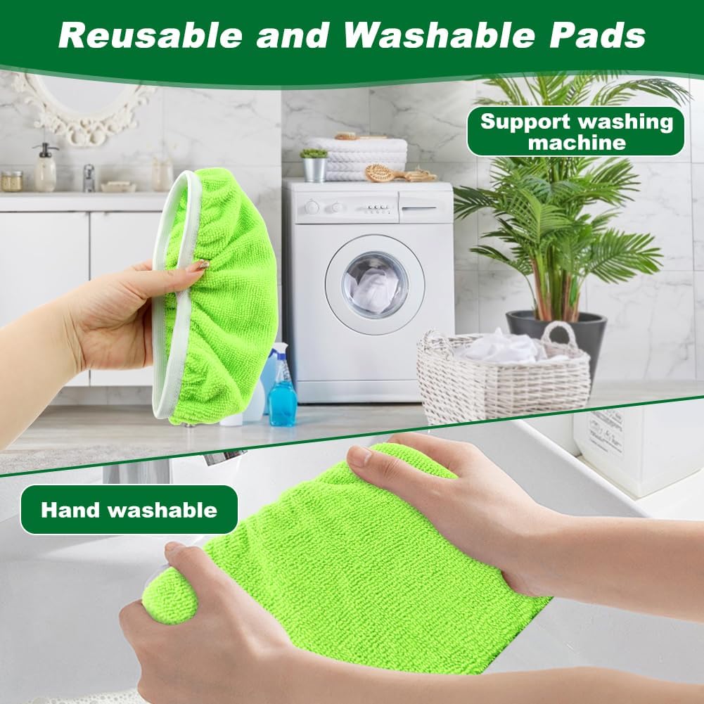 4Pcs Reusable Microfiber Mop Pads for Floor Cleaning