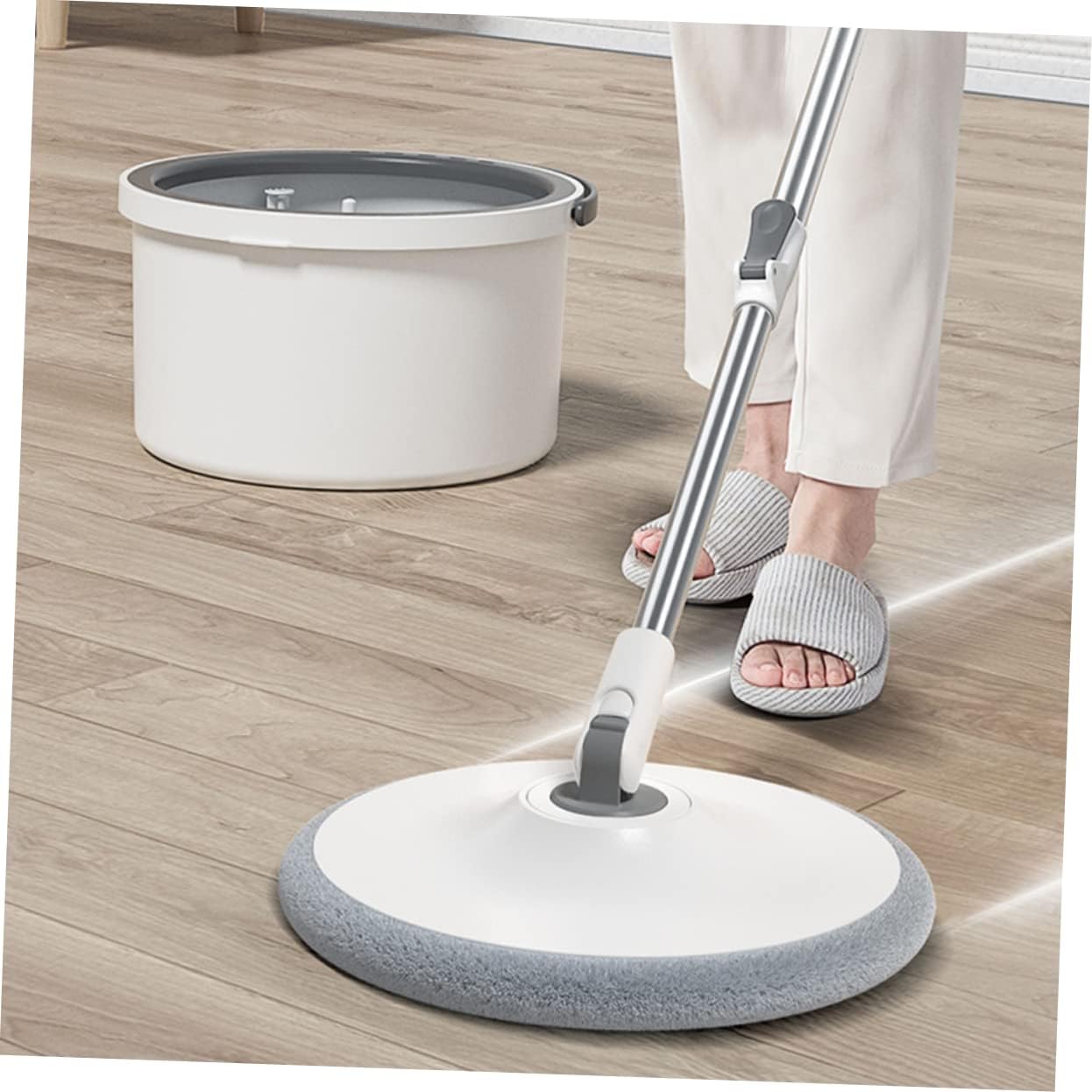 Ipetboom 2pcs Round Mop Refill for Hardwood Tile Floors
