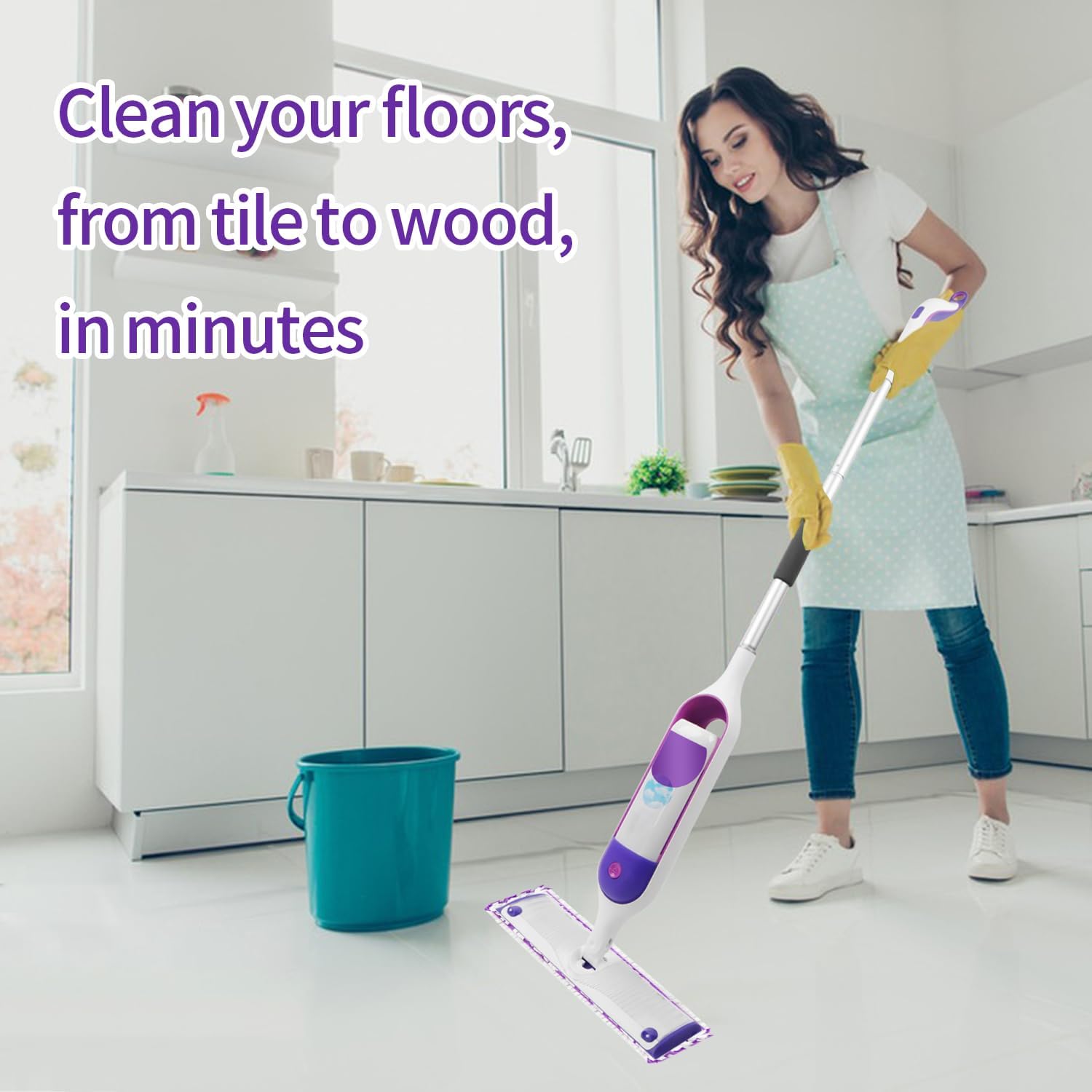 10 Pack ZHAYAO Swiffer Power Mop Refills Unscented Multi-Surface Mopping Pads