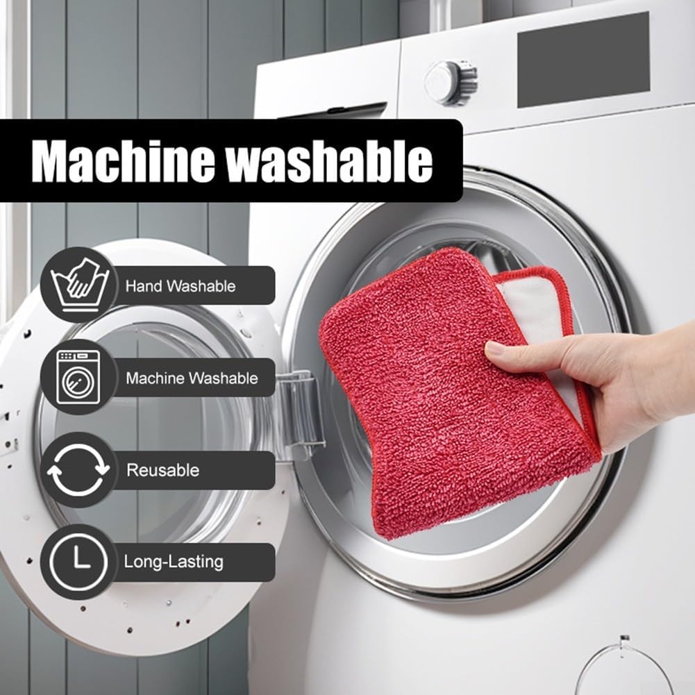 Marebm Vacuum Mop Pads 6 Pack Reusable Microfiber