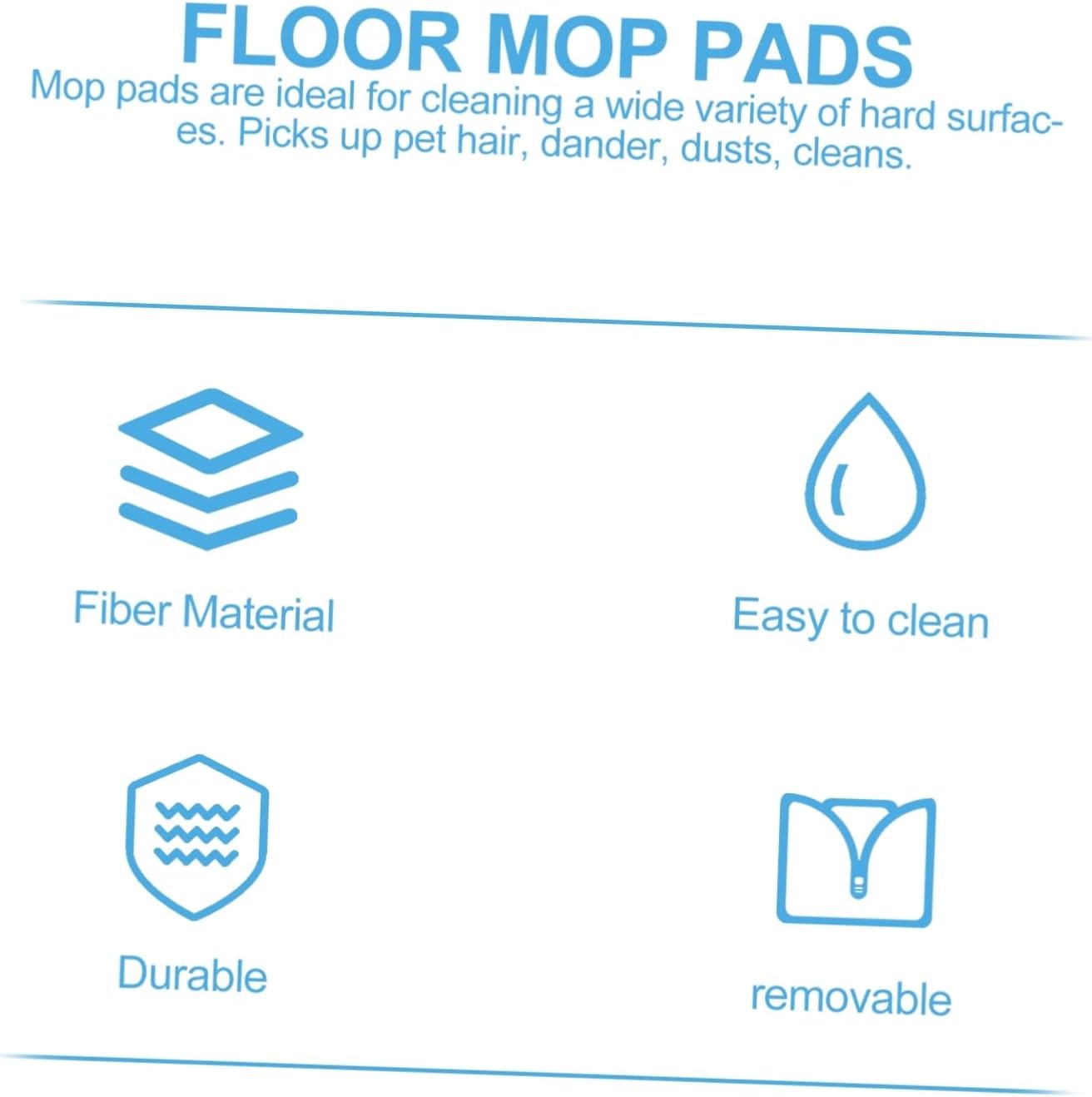 Ipetboom 2pcs Microfiber Mop Replacement Pads 1