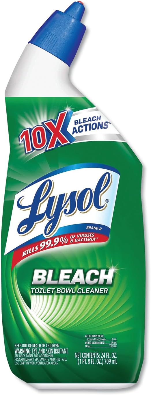 Lysol Bleach Toilet Bowl Cleaner 216oz 9X24oz 10X Strength