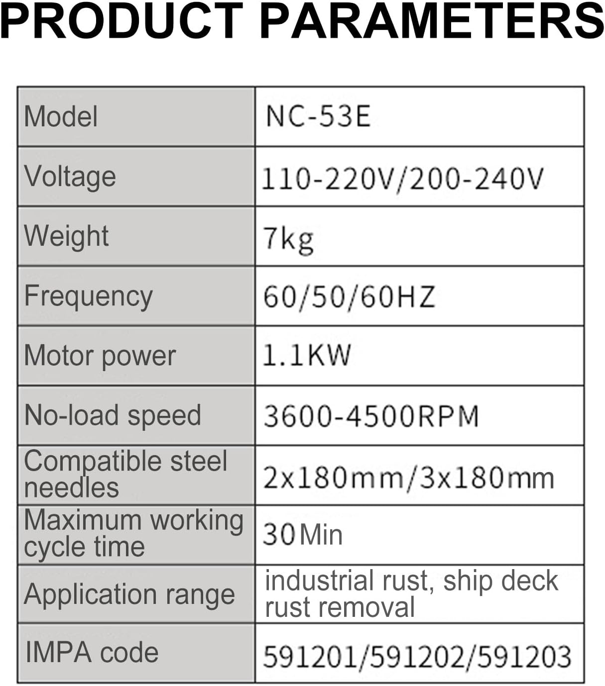 1100W Electric Needle Scaler for Rust and Paint Removal 1