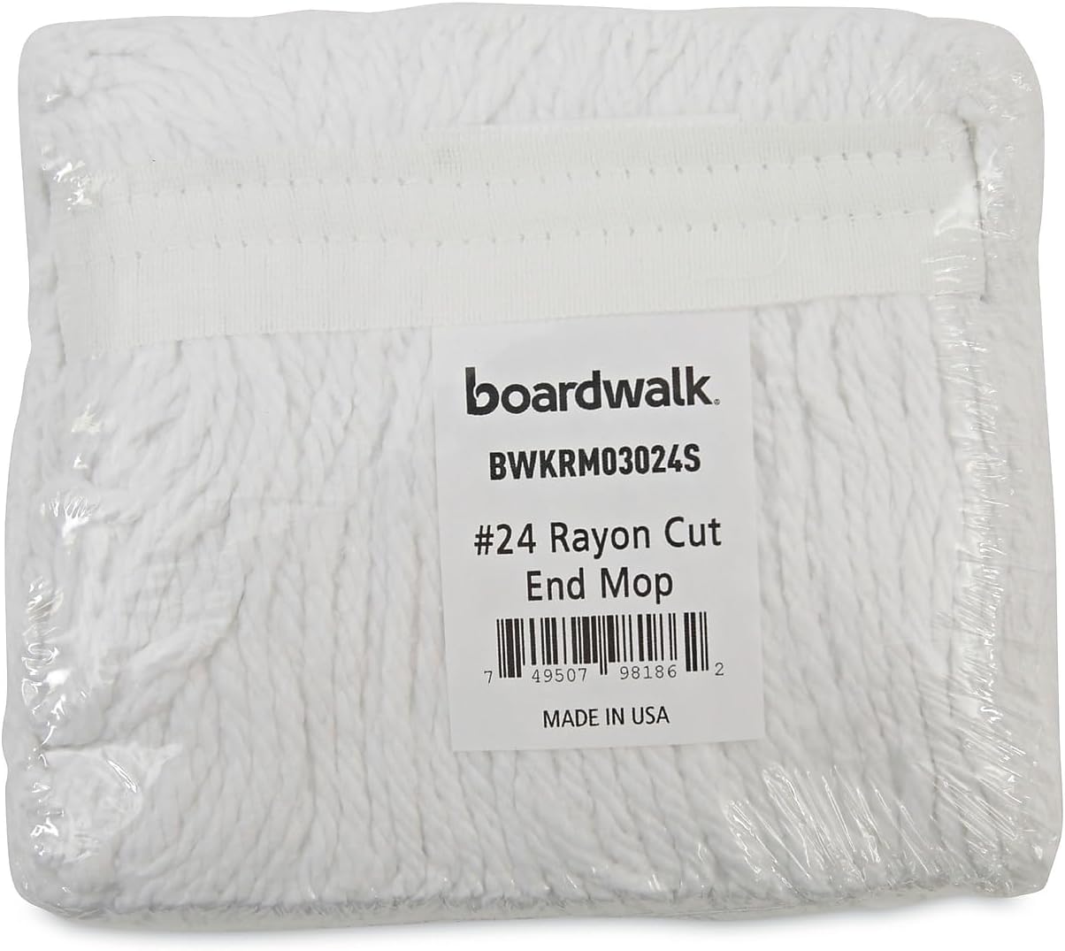 Boardwalk Banded Rayon Cut-End Mop Head Replacement 1