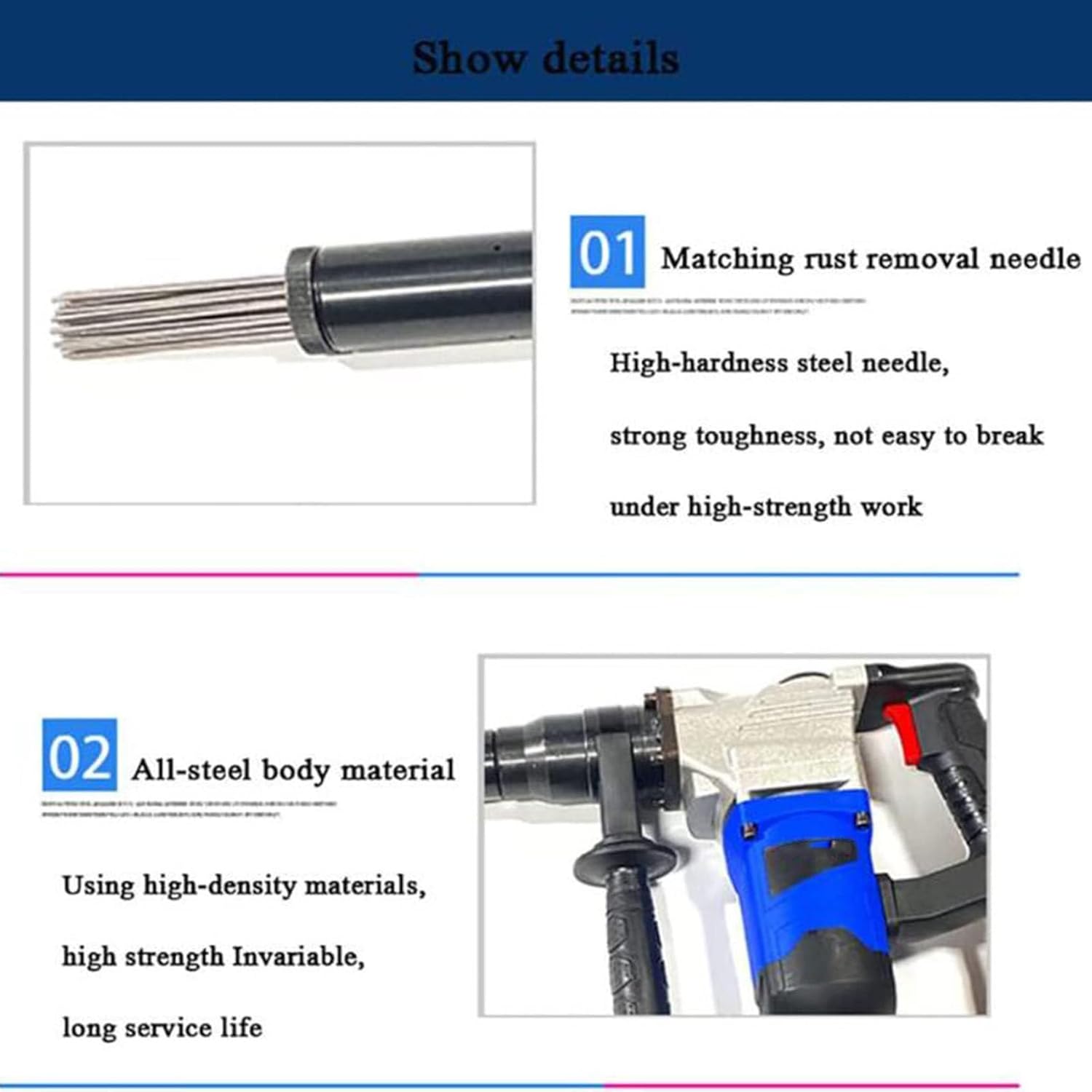 High-Power 1100W Electric Needle Scaler for Rust and Paint Removal