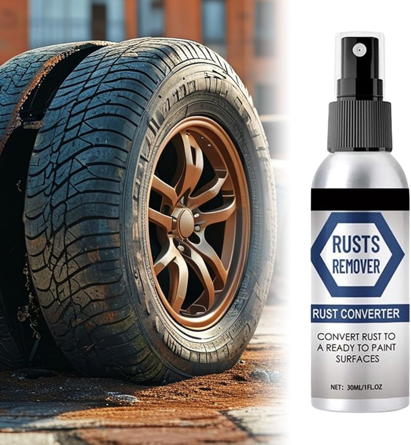 Waclipp 2X Rust Remover Spray for Heavy Duty Metal