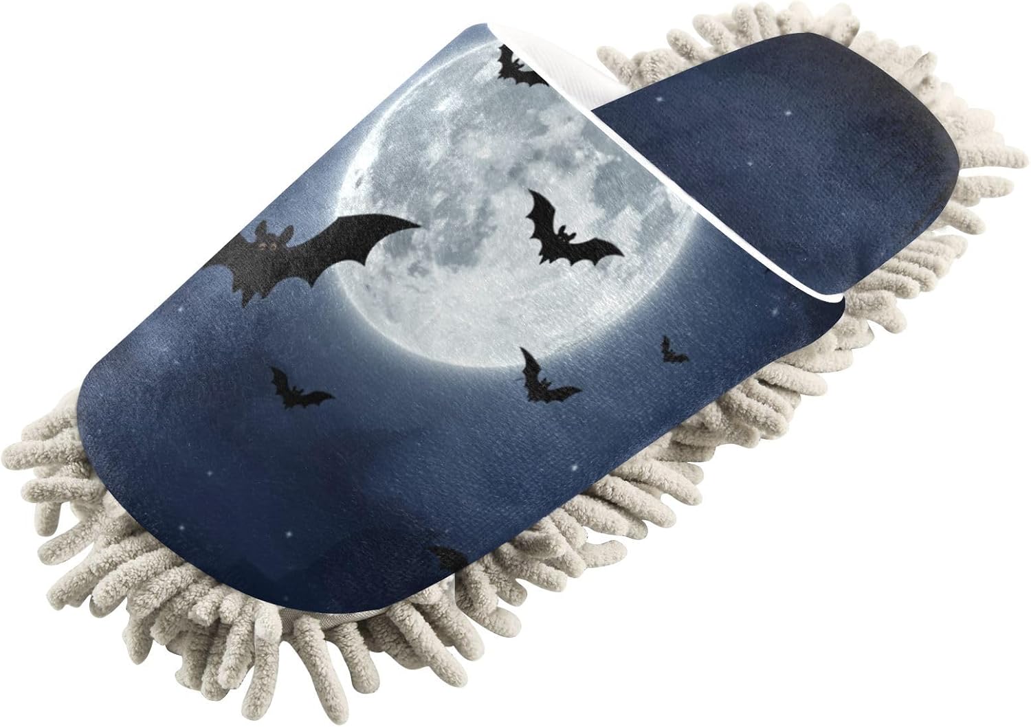FLildon Microfiber Mop Slippers Halloween Bats Design