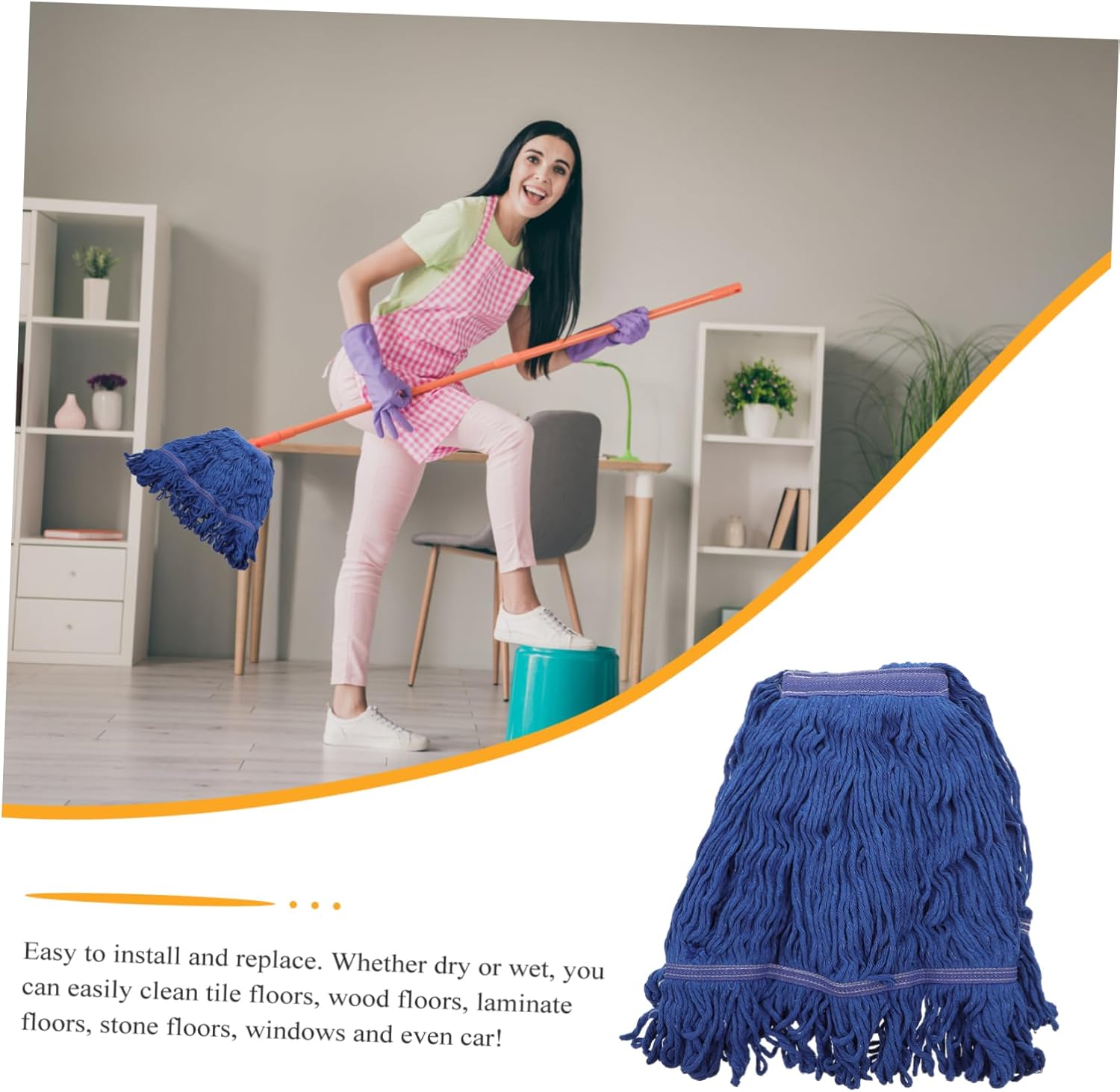 Packove Colorful Cotton Yarn Mop Head Replacement