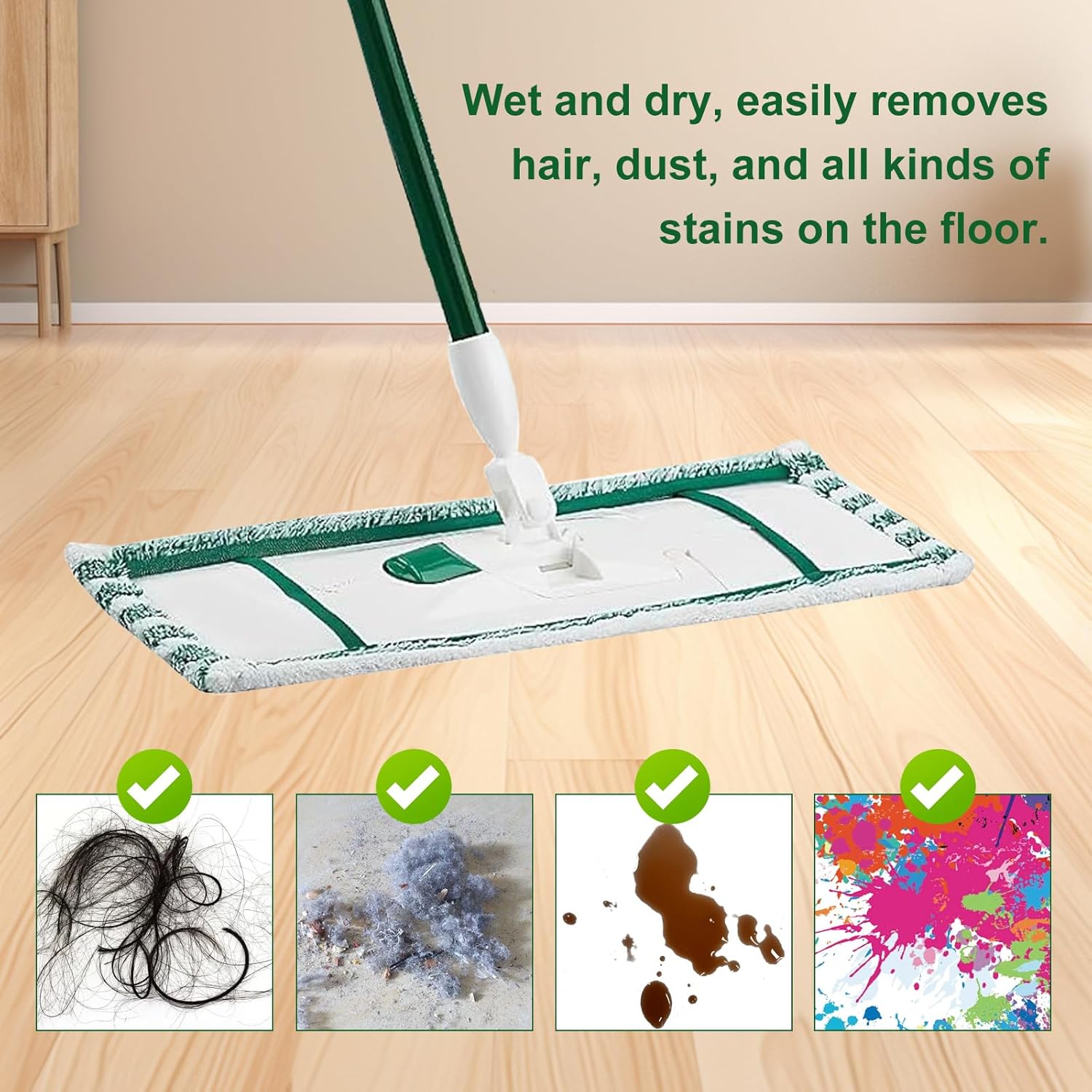 4 Pack Mop Pads for Libman Microfiber Dust Mop
