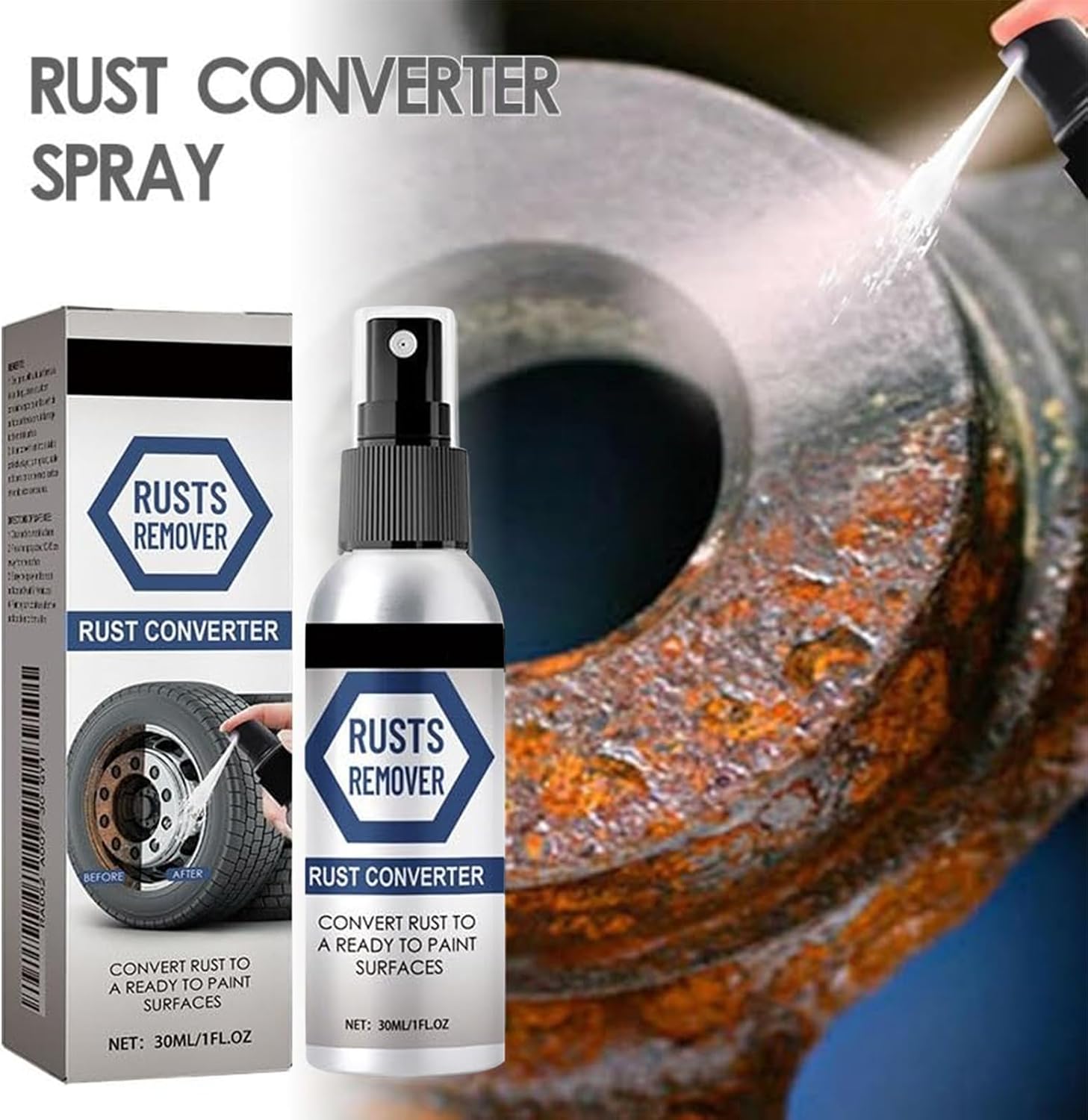 WOGXN Rust Remover Spray 30ml Multipurpose Cleaner