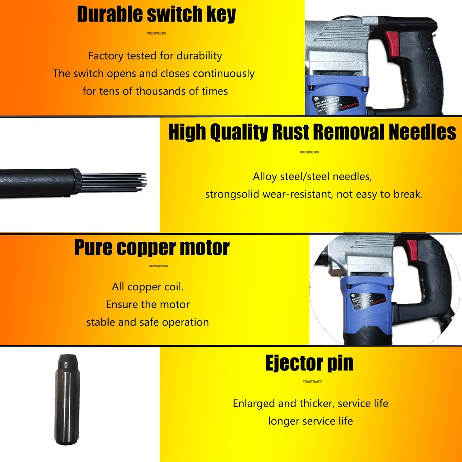 Electric Needle Rust Remover 220V Industrial Tool