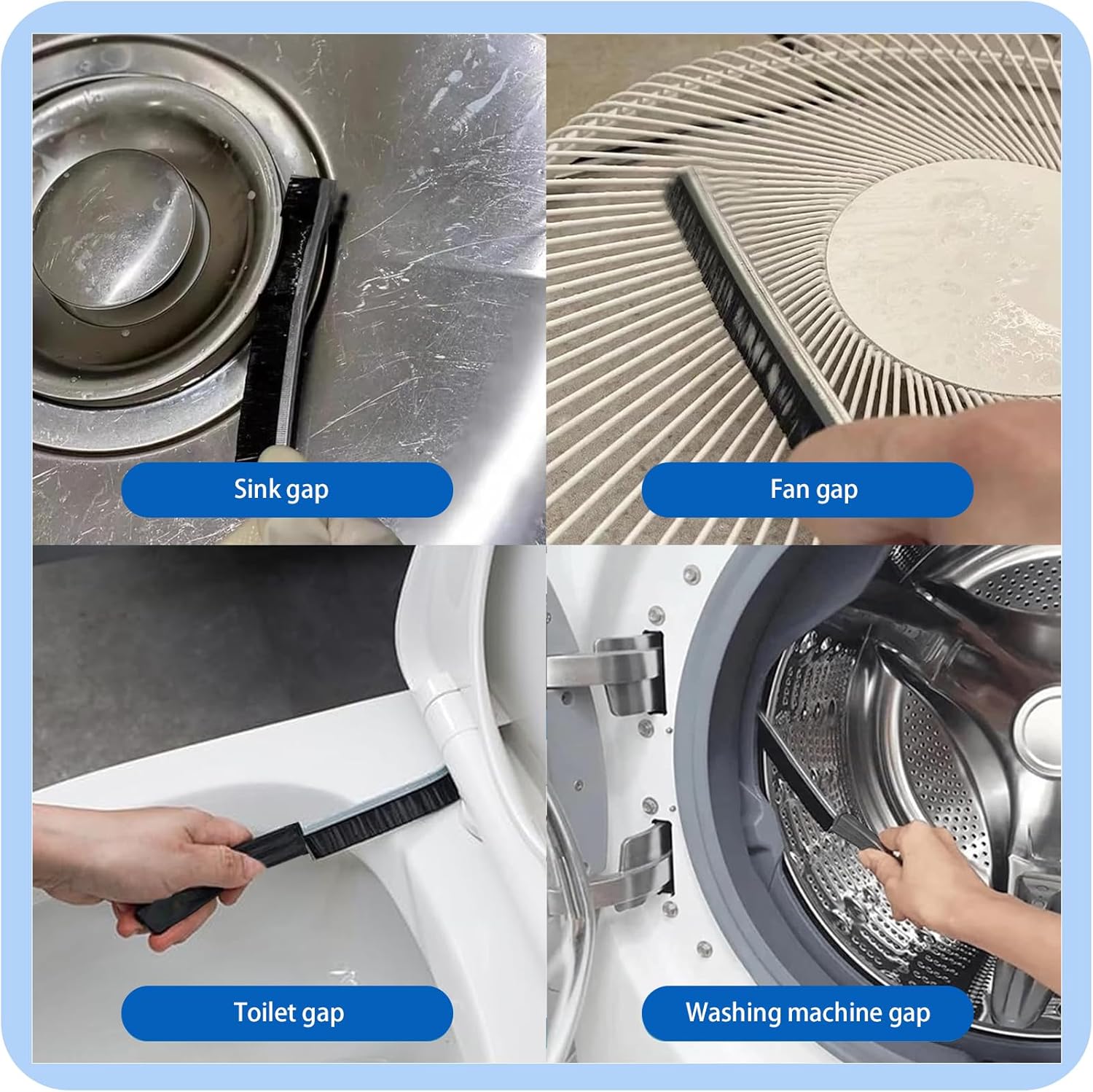 9Pcs Pumice Stone Toilet Cleaning Brush Set with Gloves and Crevice Brush