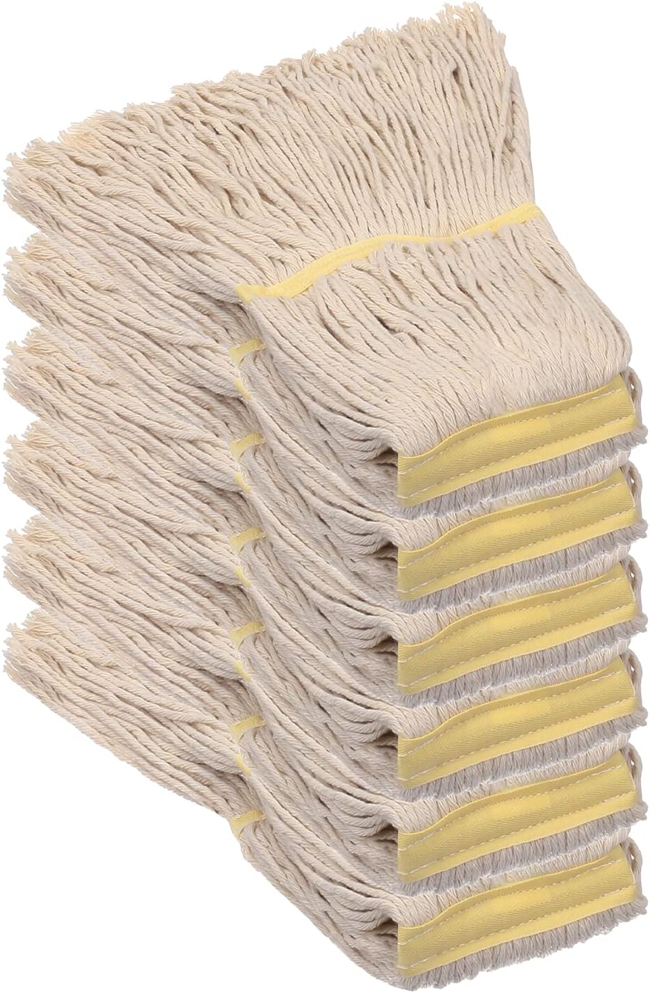KLHB-YF Special White Coarse Cotton Yarn Mop Head 6 Pack