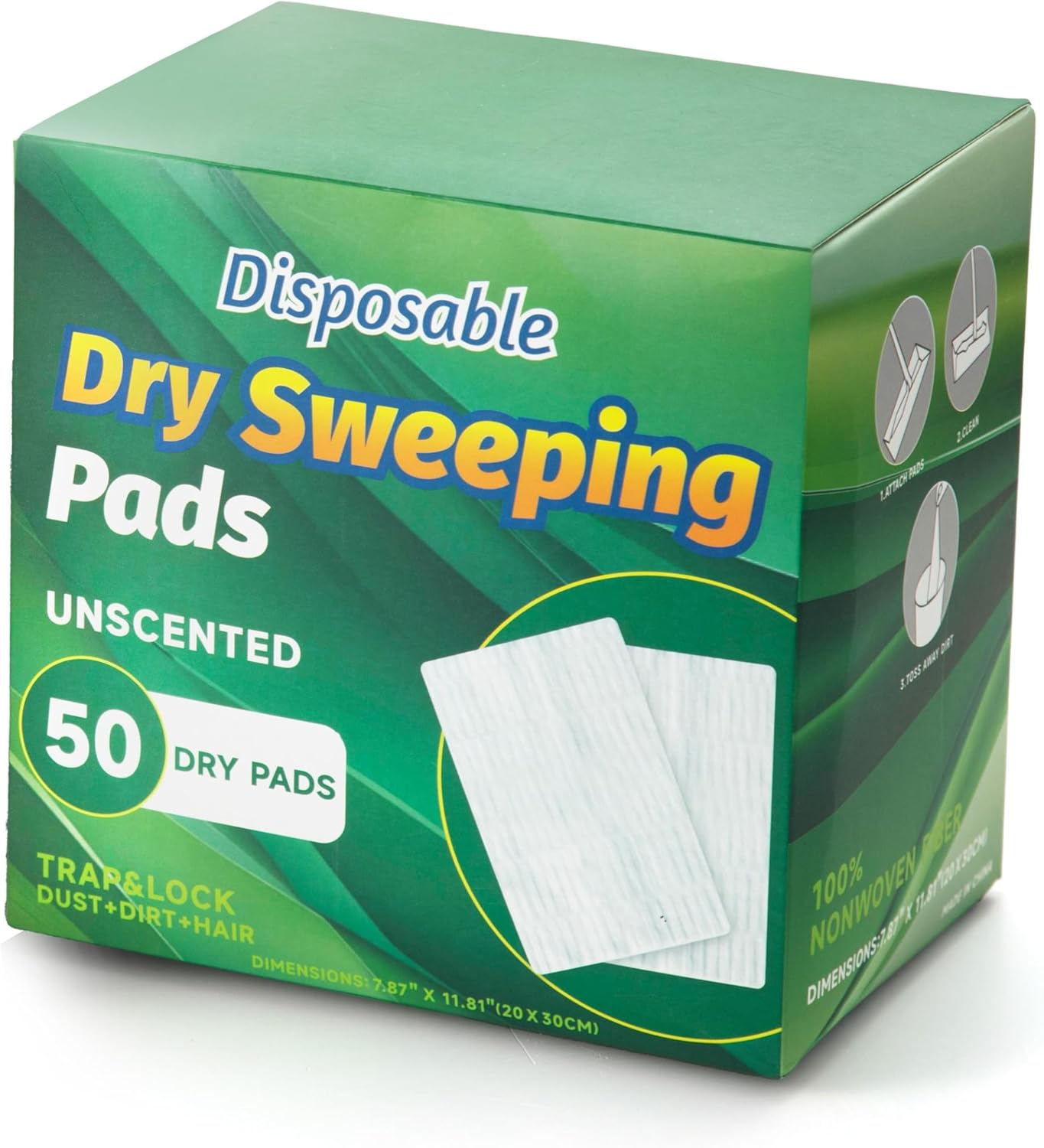 Peachicha Dry Sweeping Cloths Mop Refills 50 Count 1