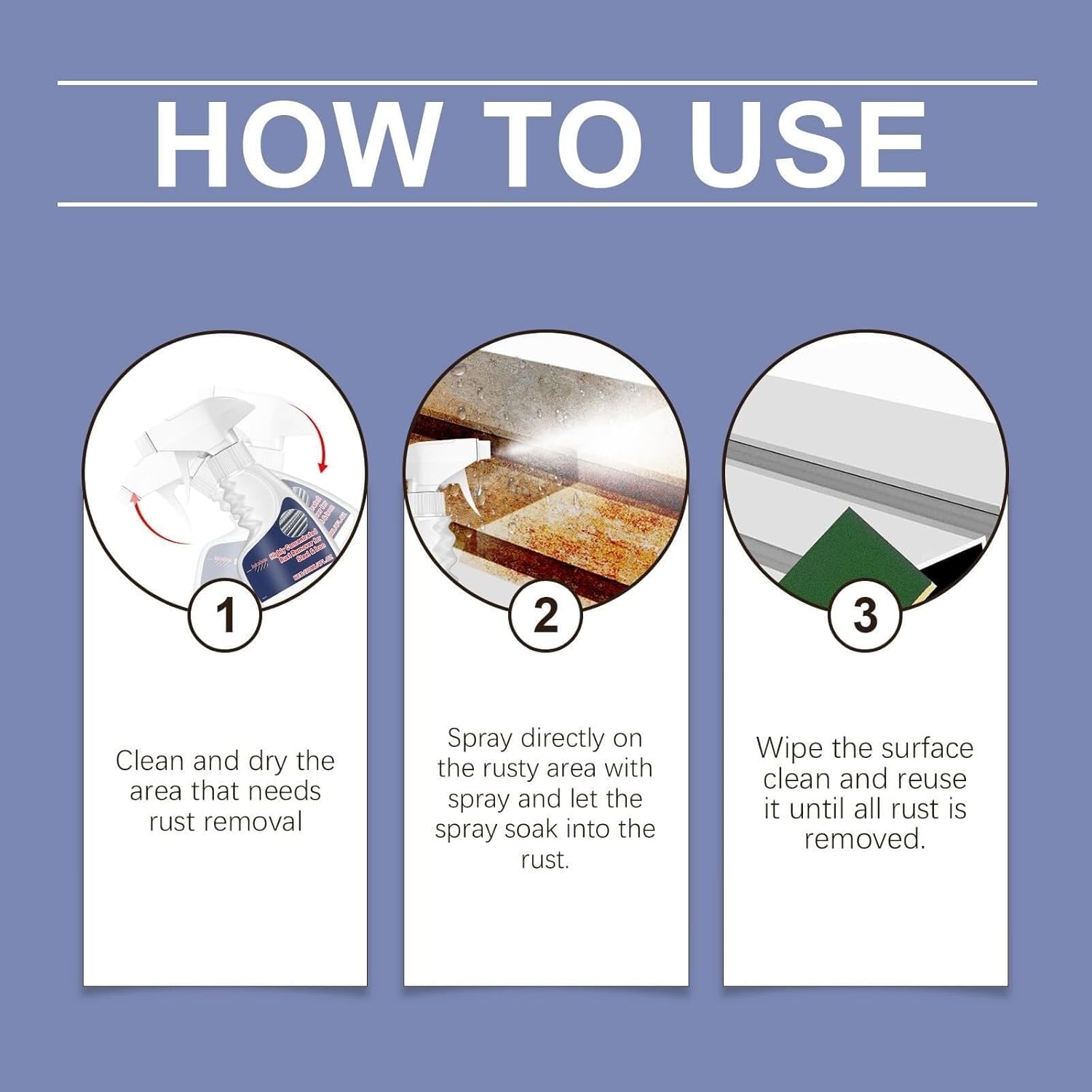 Heavy Duty Rust Remover Spray for Metal Surfaces