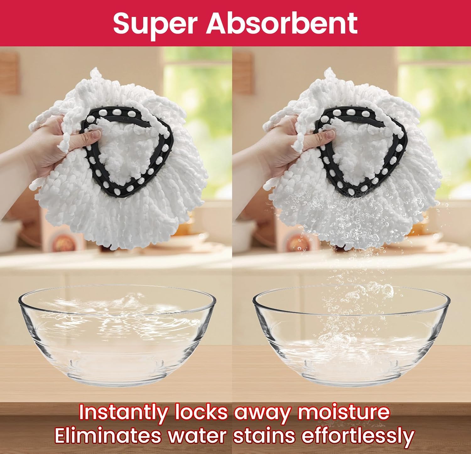 Dovcleing Mop Heads Replacement 6Pack for O Cedar Easy Wring Spin Mop