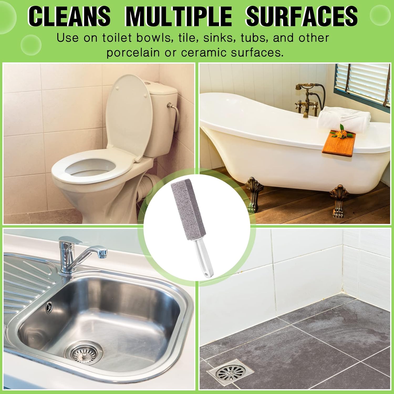 20 Pack Pumice Stones with Handle for Toilet and Bath