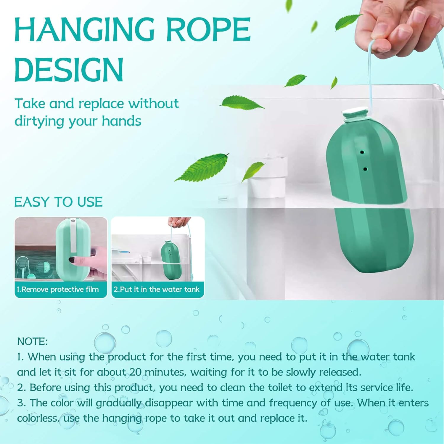 Krazy Klean Toilet Cleaner - Long-Lasting Deep Clean Gel Kit