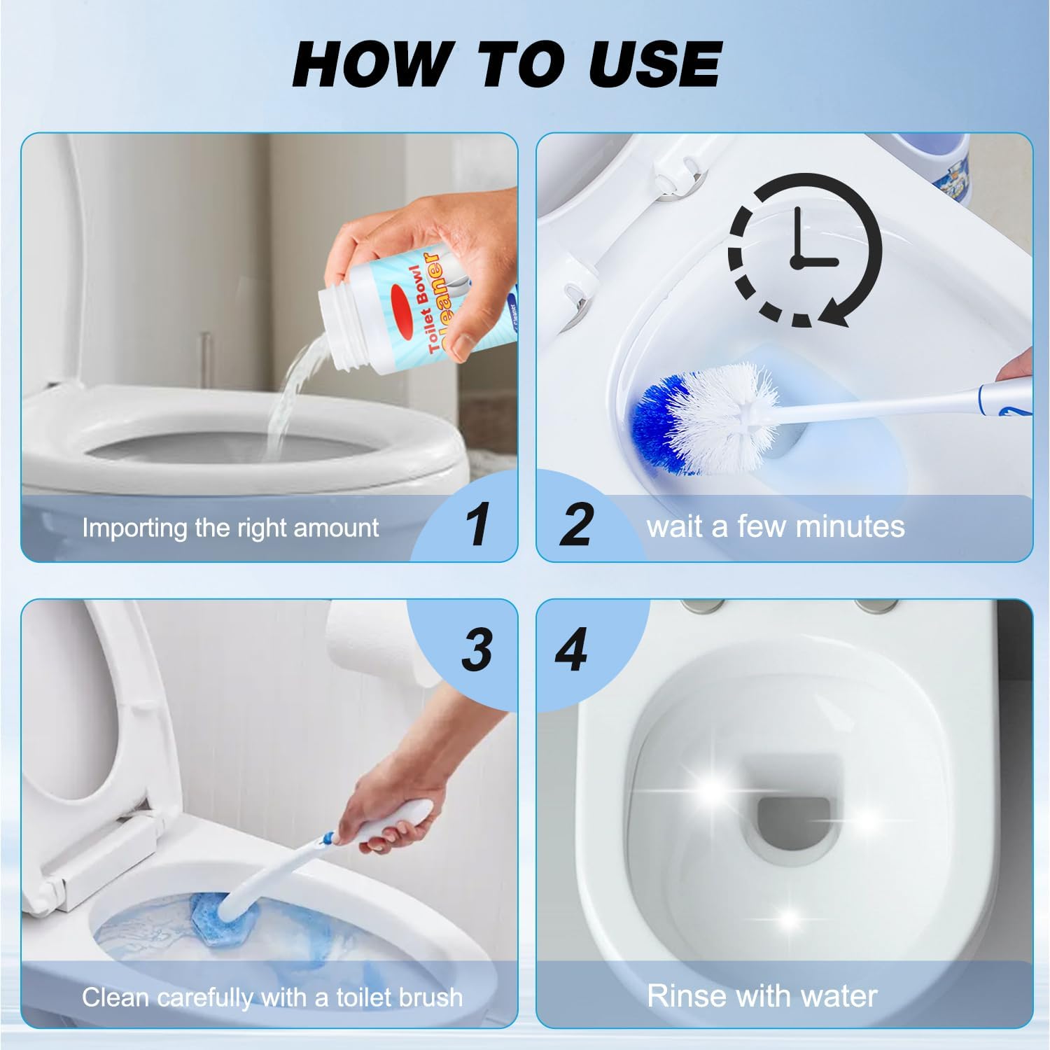 Rednow Splash Foam Toilet Cleaner 2pcs 1