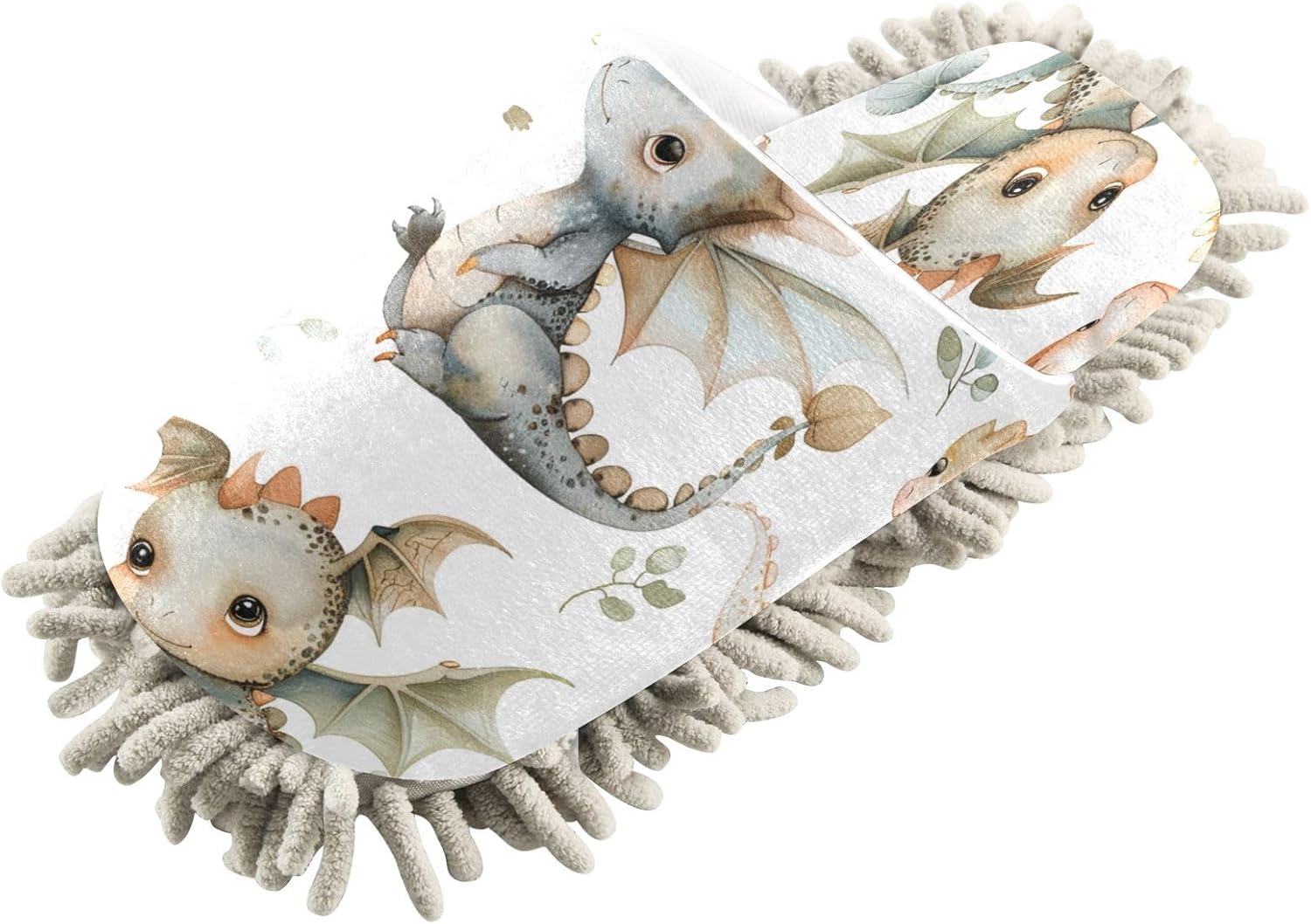 Zhirexin Cute Cartoon Water Dragon Cleaning Slippers 1