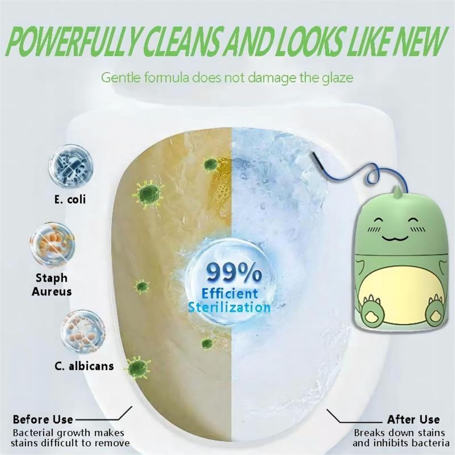 Crazy Clean Toilet Bowl Cleaner with Fresh Scent Green