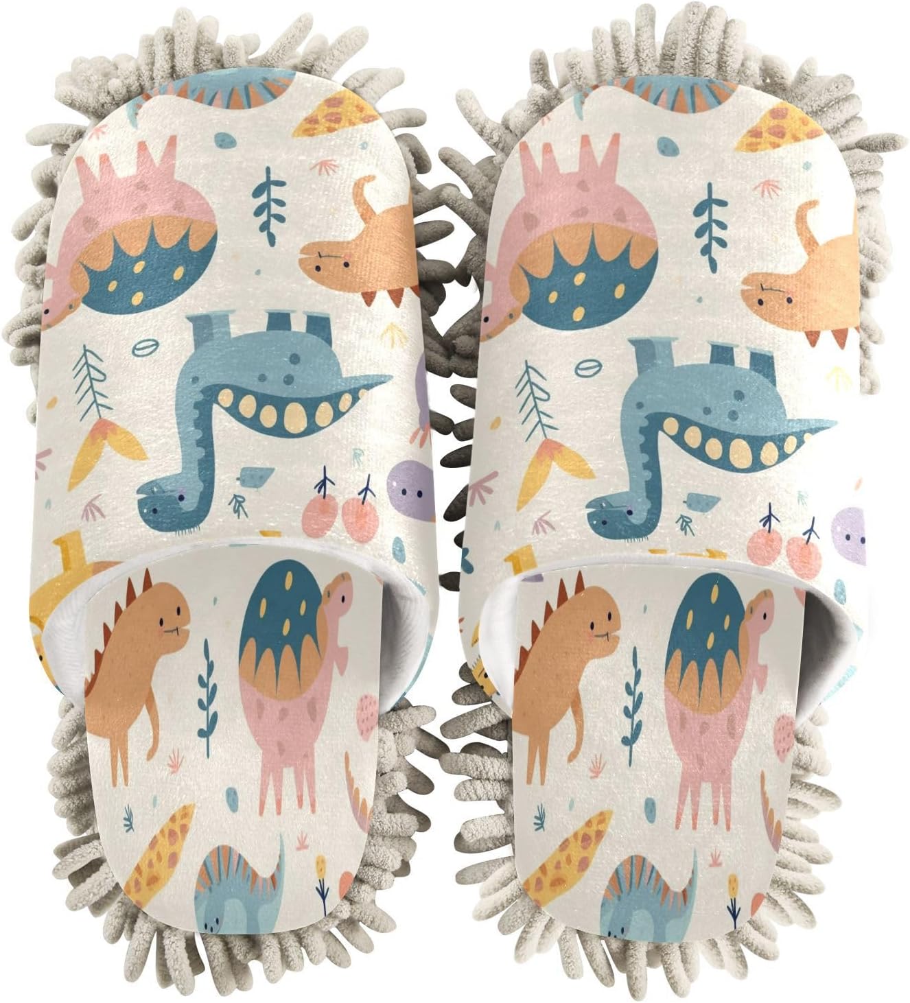 Zhirexin Dinosaur Cleaning Slippers for Men Women