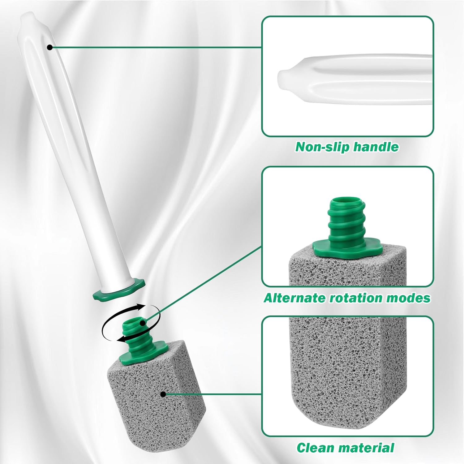 AXBMM 24PCS Long Handle Pumice Stone Set