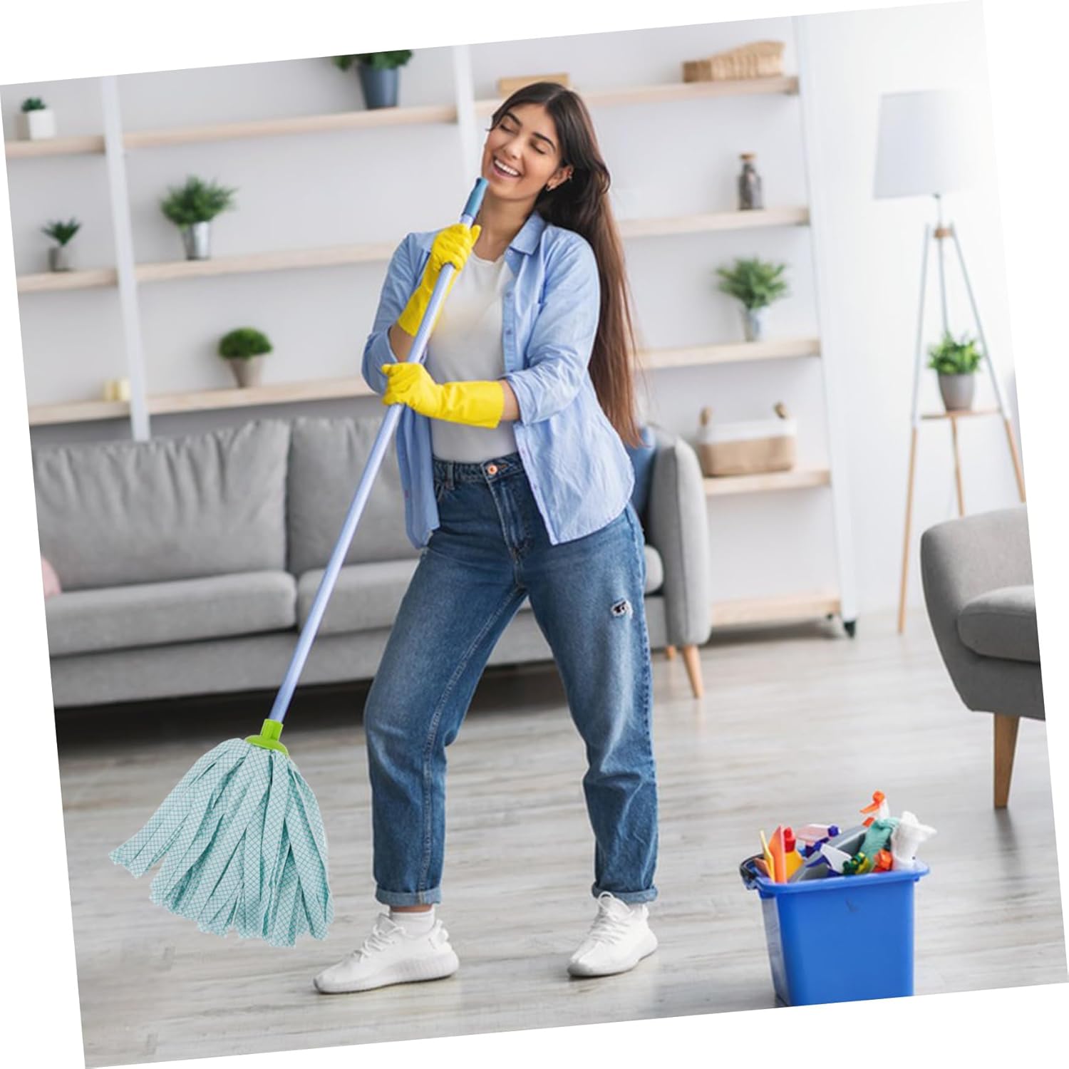 3pcs Washable Microfiber Mop Head Refills for Home Use